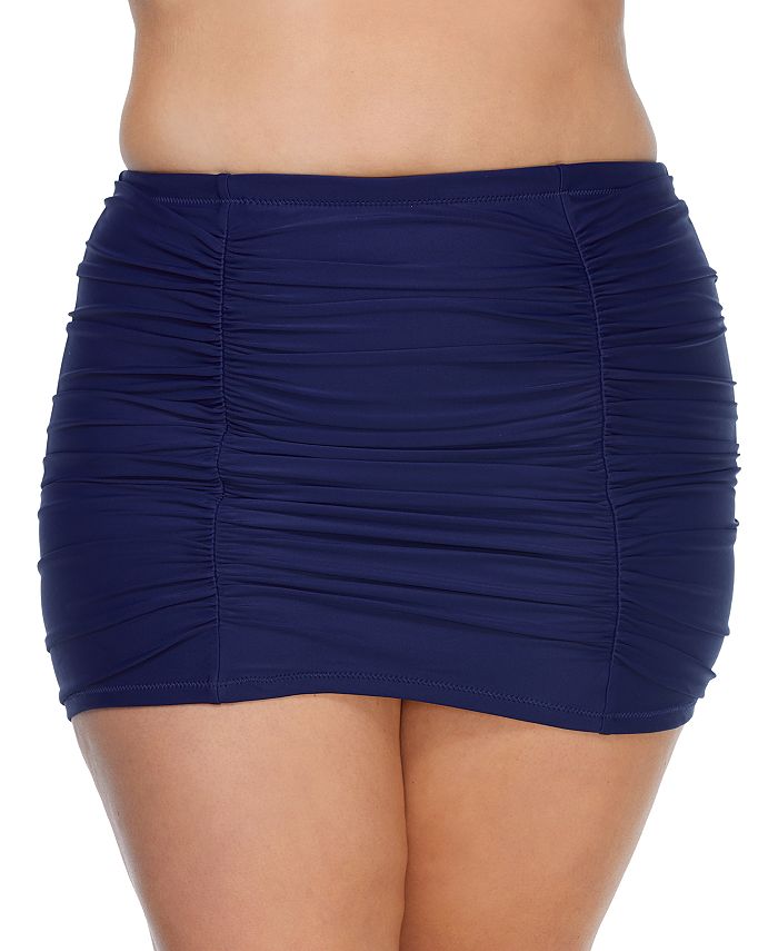 Raisins Curve Trendy Plus Size Juniors' Solid Costa Swim Skirt Macy's