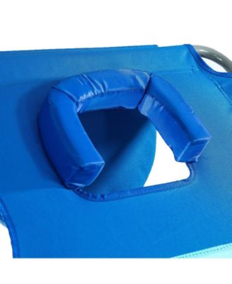 Ladies Comfort Lounger, Beach Camping Pool Tanning Chair, Ocean Blue