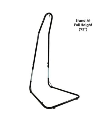 Large Cotton/Nylon Outdoor Mayan Hammock Chair with Adjustable Stand - 330 lb Weight Capacity - Natural