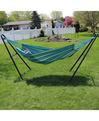 Large Double Brazilian Hammock with Universal Stand - 450 lb Weight Capacity
