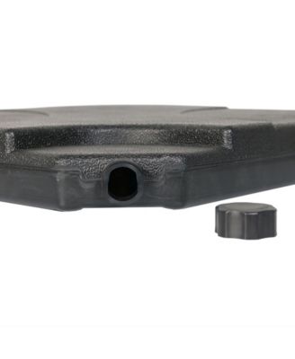 4-Piece Cantilever Umbrella Base Plates Set -For Cross-Style Bases - Fill with Sand or Water - Black