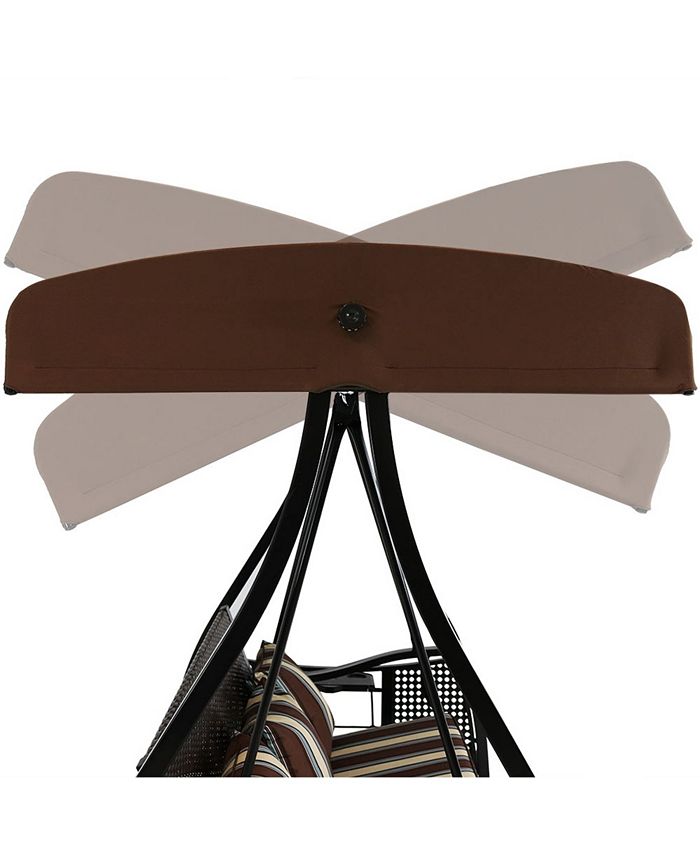 Sunnydaze Decor 3Seat Deluxe Outdoor Patio Swing with Canopy Macy's
