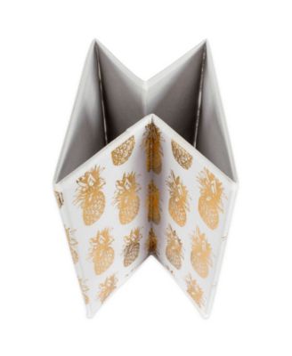 Non-woven Polyester Cube Pineapple Square Set of 4