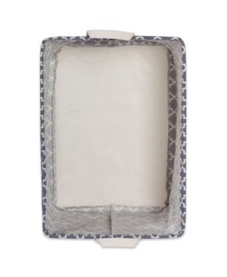 Polyethylene Coated Cotton Polyester Laundry Bin Lattice Rectangle Extra Large Set of 2