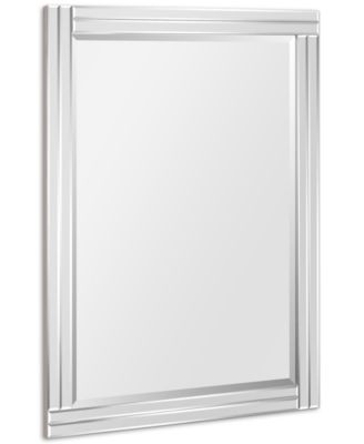 Moderno Stepped Beveled Rectangle Wall Mirror, 40" x 30" x 1.18"
