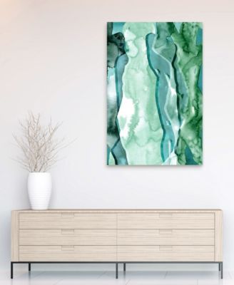 Water Women I Frameless Free Floating Tempered Art Glass Wall Art by EAD Art Coop, 48" x 32" x 0.2"
