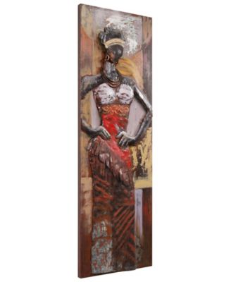 Miss-tic Mixed Media Iron Hand Painted Dimensional Wall Art, 60" x 20" x 2.5"