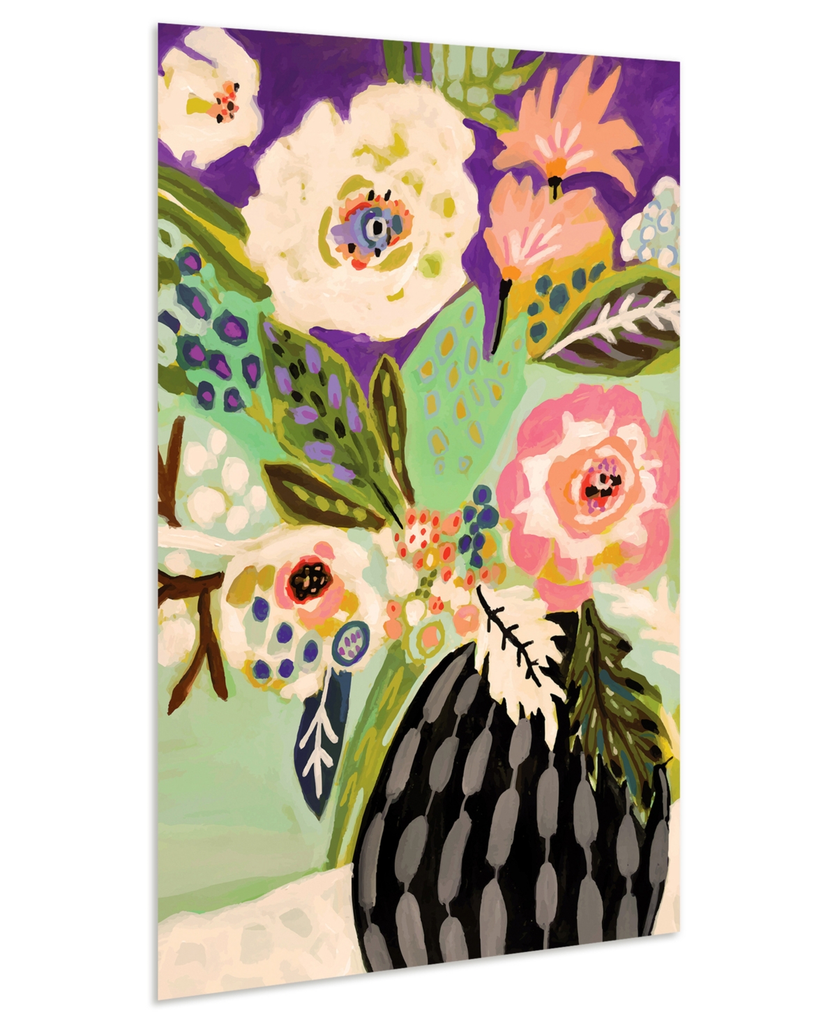 Empire Art Direct Fresh Flowers in Vase I I Frameless Free Floating Tempered Art Glass Wall Art, 0.2