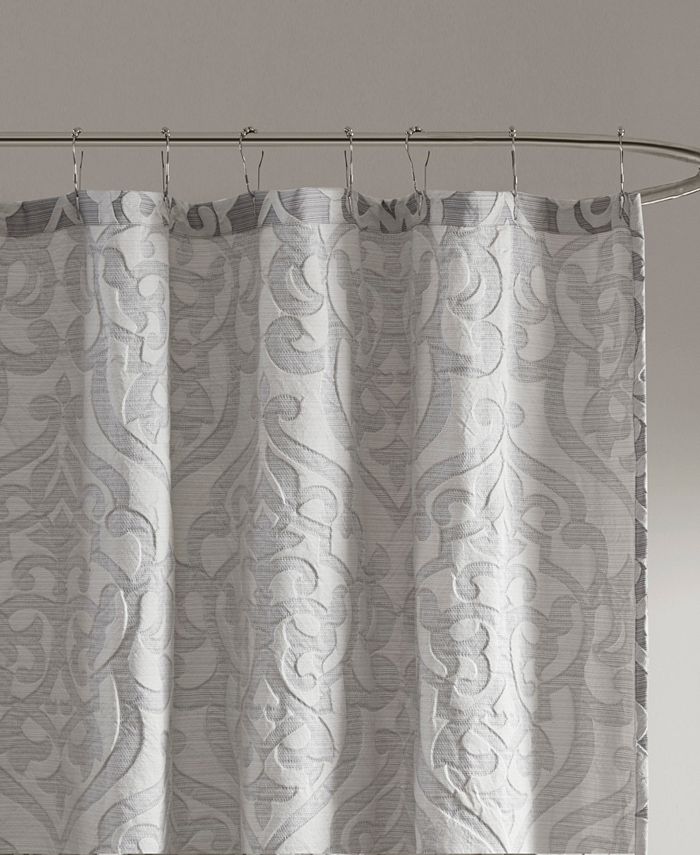 Madison Park Odette Jacquard Shower Curtain, 72" x 72" Macy's