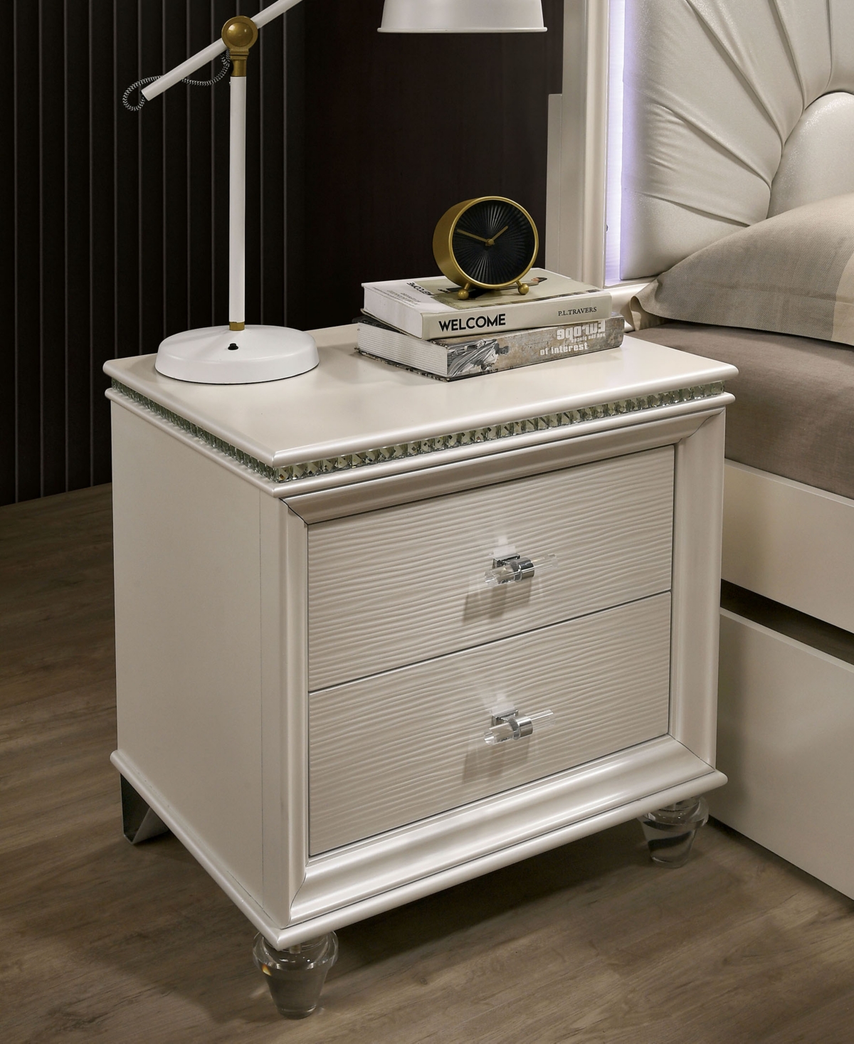 Shayer Pearl 2-Drawer Nightstand - Off-white