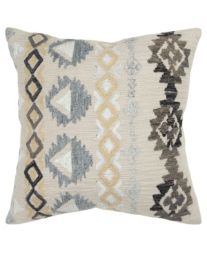 Rizzy Home Geometric Polyester Filled Decorative Pillow, 20" X 20" In Natural