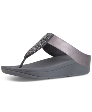 FitFlop Women's Sparklie Crystal Toe Post Sandal Women's Shoes