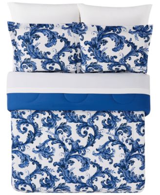 Pem America Blue Scroll 8-Pc. Comforter Set