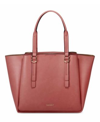 nine west pink tote bag