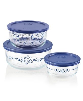 Pyrex - Prairie Garden Decorated 6-Pc. Food Storage Set