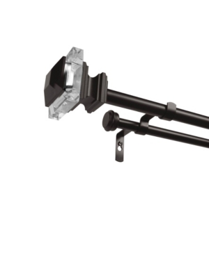 Exclusive Home Prism Double Curtain Rod and Finial Set 66
