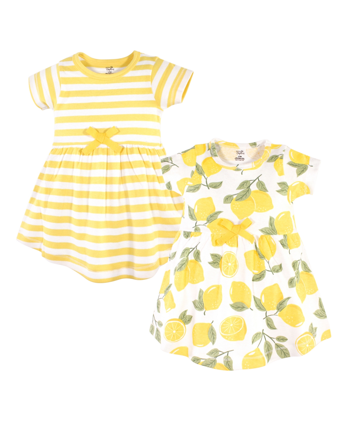 Touched by Nature Baby Girls Baby Organic Cotton Short-Sleeve Dresses 2pk