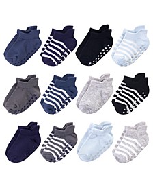 Toddler Boys and Girls Socks with Non-Skid Gripper for Fall Resistance