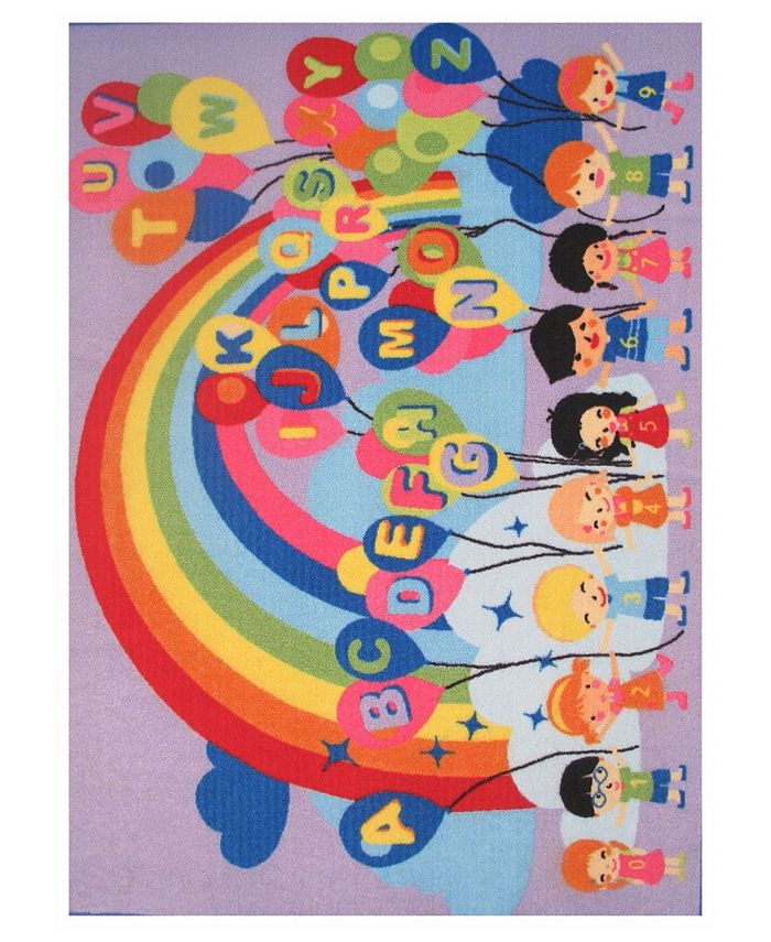 Fun Rugs Fun Time Educational Balloons 19" x 29" Area Rug Macy's