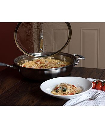 CookCraft 13-Inch French Skillet with Glass Latch Lid 