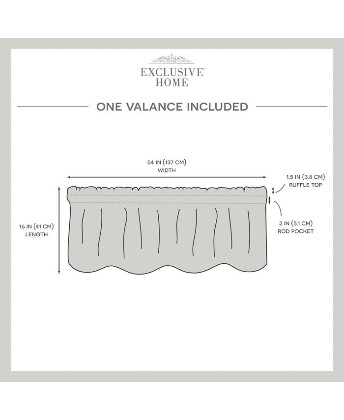 Exclusive Home Curtains Loha Light Filtering Rod Pocket Scalloped