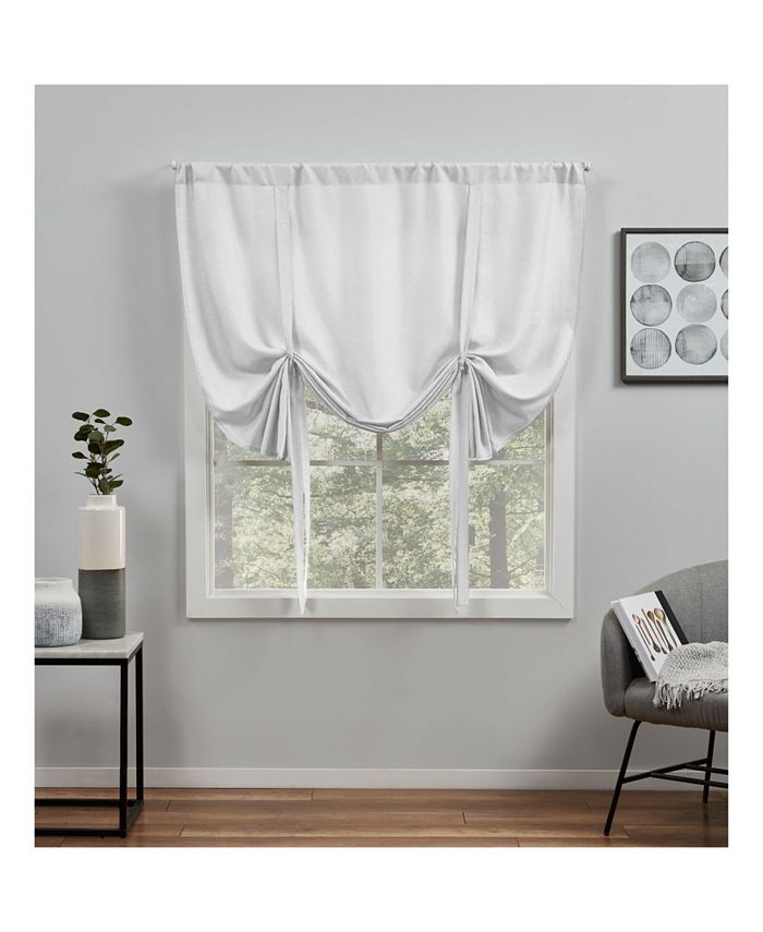 Exclusive Home Curtains Loha Light Filtering Rod Pocket Scalloped Valance, 54x16, Dove Grey