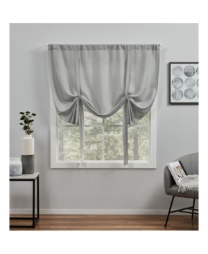 Exclusive Home Curtains Loha Light Filtering Rod Pocket Tie Up Shade, 54" X 63" In Gray