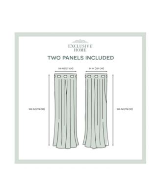 Itaji Sheer Rod Pocket Top Curtain Panel Pair, 54" x 63"
