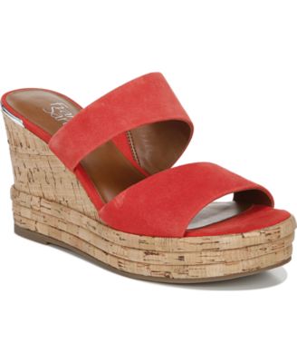 franco sarto red wedges