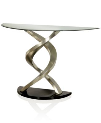 console glass top table