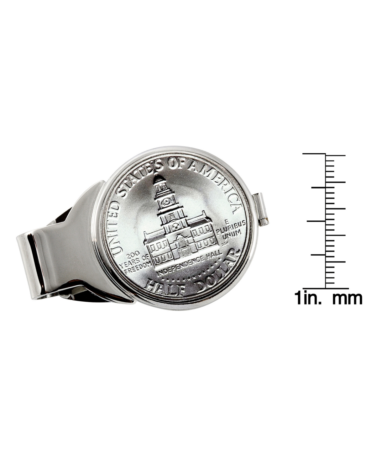Men's American Coin Treasures Jfk Bicentennial Half Dollar Coin Money Clip