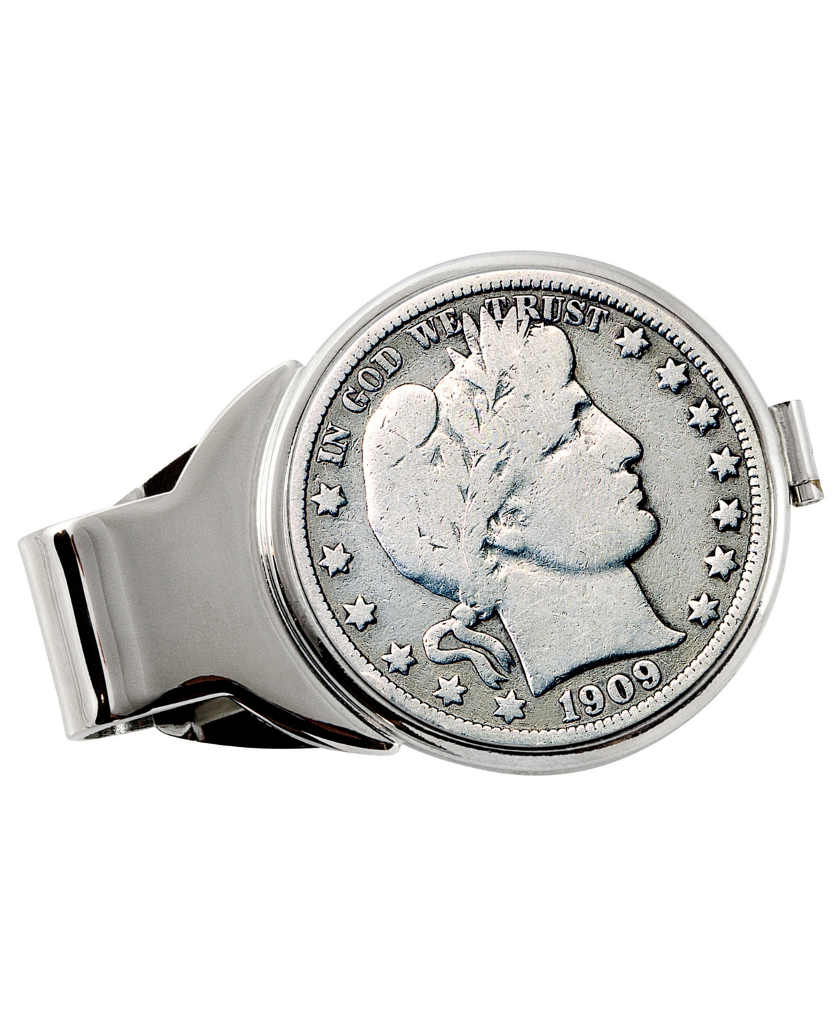 Men's American Coin Treasures Silver Barber Half Dollar Coin Money Clip - Silver