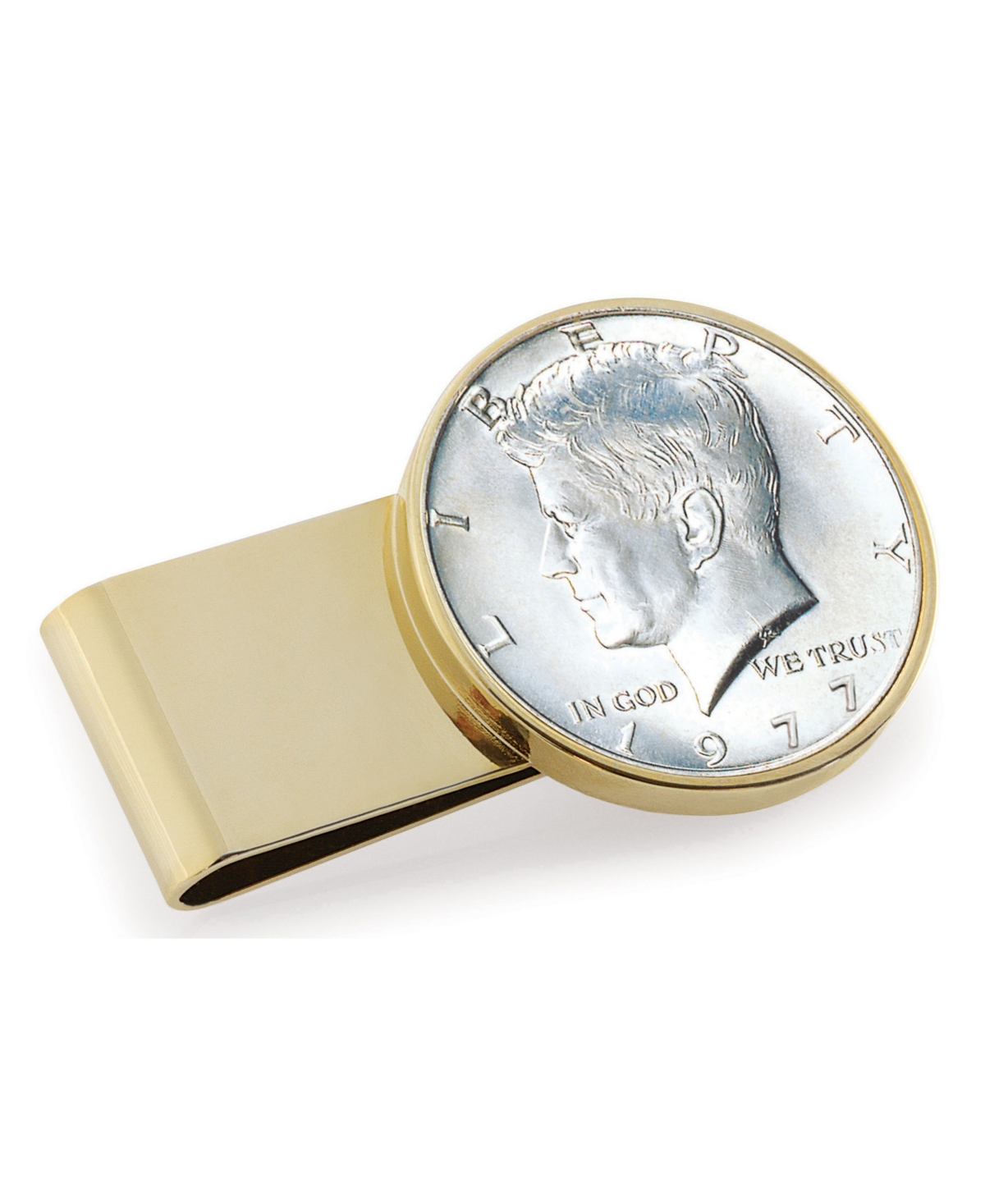 Men's American Coin Treasures Jfk Half Dollar Stainless Steel Coin Money Clip - Gold