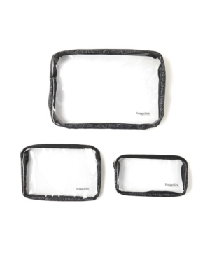 Baggallini Women's Clear Travel Pouches Set of 3