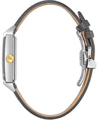 Men's Frank Sinatra My Way Gray Leather Strap Watch, 29.5 x 47mm