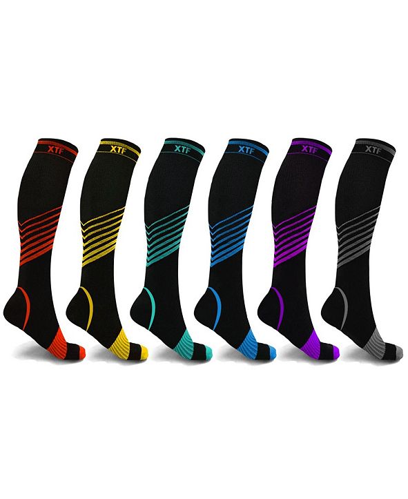 Extreme Fit Ultra VStriped KneeHigh Compression Socks Unisex 6