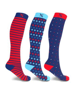 XTF By Extreme Fit Women's Compression Knee High for 3 Pack Socks Brown Size Small