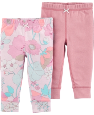 image of Carter-s Baby Girls 2-Pack Pull-On Cotton Pants