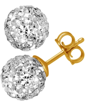 image of Essentials Crystal Fireball Stud Earrings in Gold-Plate
