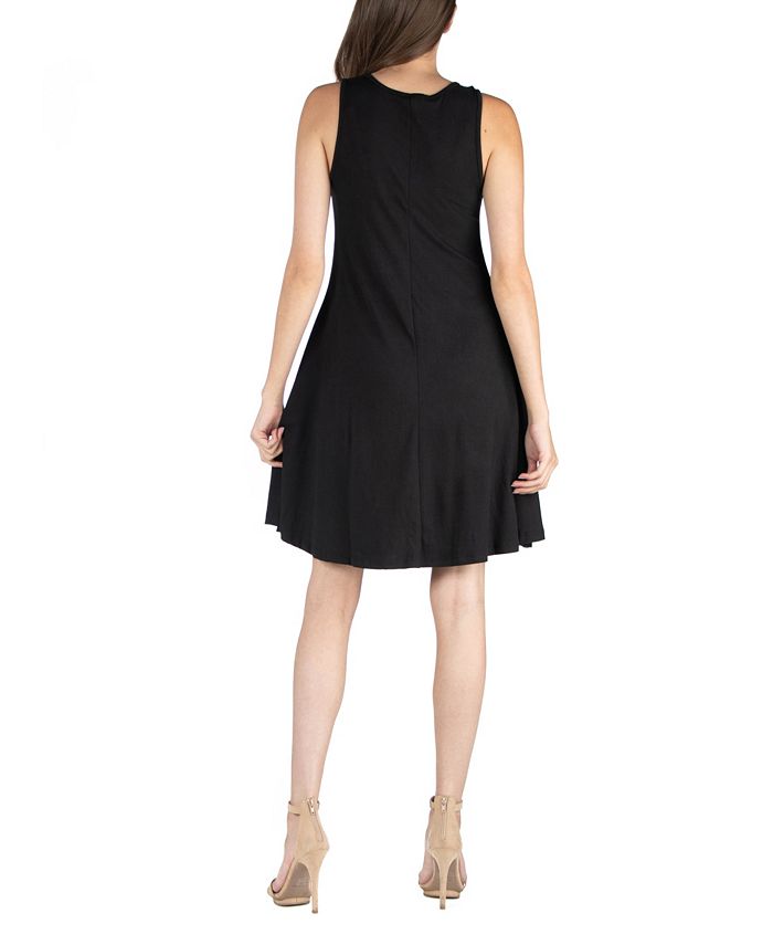 24seven Comfort Apparel A-Line Fit and Flare Mini Dress - Macy's