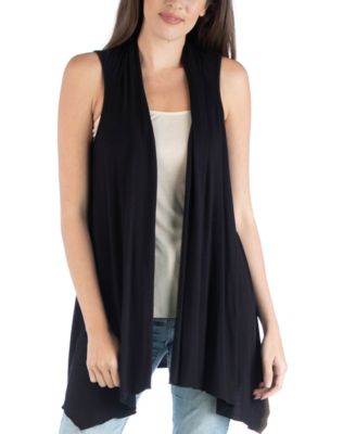 draped open front vest