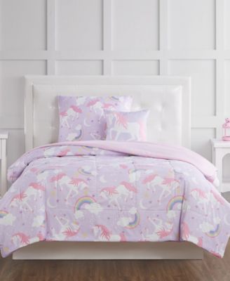 Rainbow Unicorn Twin 3 Piece Comforter Set
