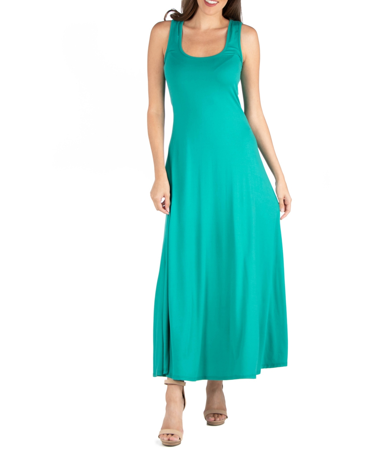 Slim Fit A-Line Sleeveless Maxi Dress - Lilac