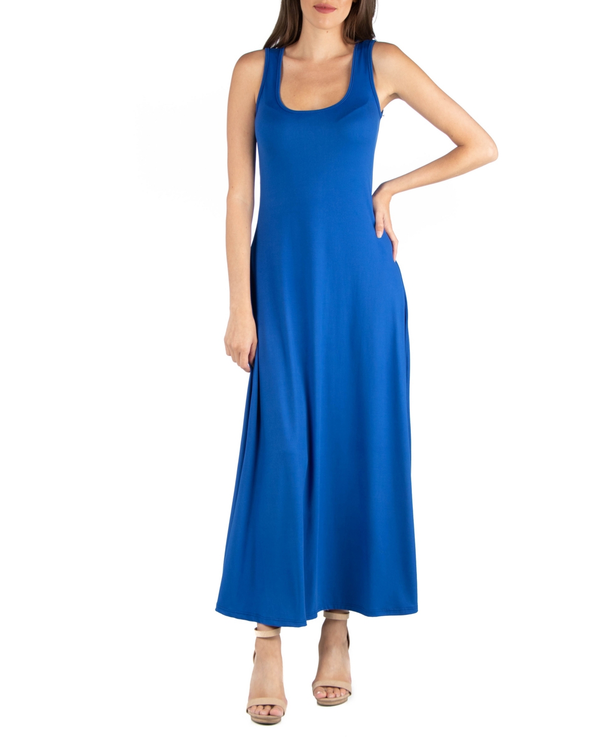 Slim Fit A-Line Sleeveless Maxi Dress - Lilac
