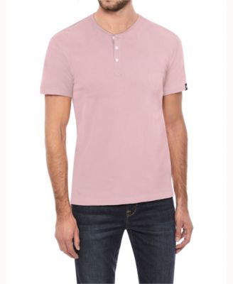 pink henley shirt mens