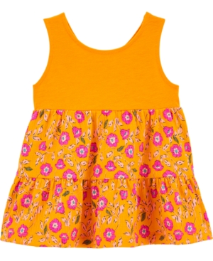 Toddler Girls Floral Tiered Crinkle Jersey Tank