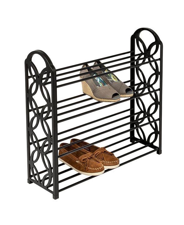 Honey Can Do 4Shelf Black Lightweight Shoe Rack &amp; Reviews