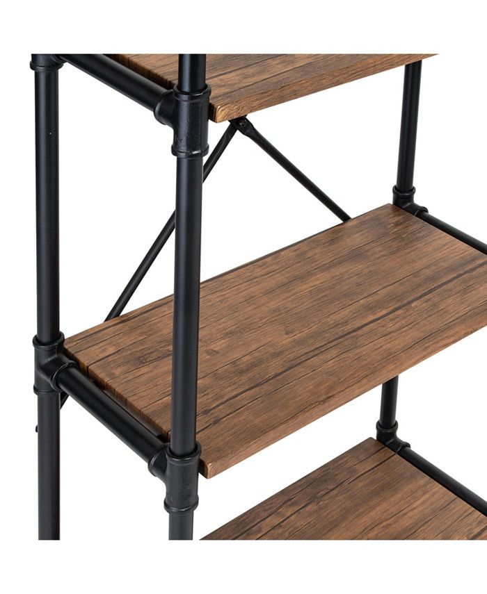 Honey Can Do 4Tier Industrial Black Bookshelf Macy's