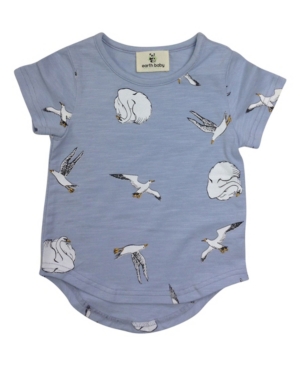 Earth Baby Outfitters Baby Boys and Girls Organic Cotton Swans T-Shirts