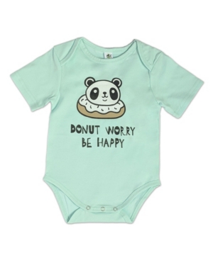 Earth Baby Outfitters Baby Boys Organic Cotton Don't Worry Be Happy Short Sleeve Onesie